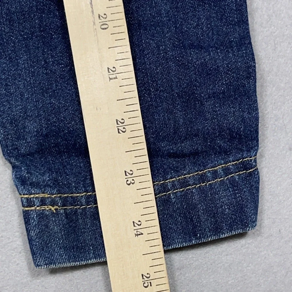 Vintage Denim Jacket Women‎ Medium Regular Fit Dark Blue Wash Vintage 90s Grunge